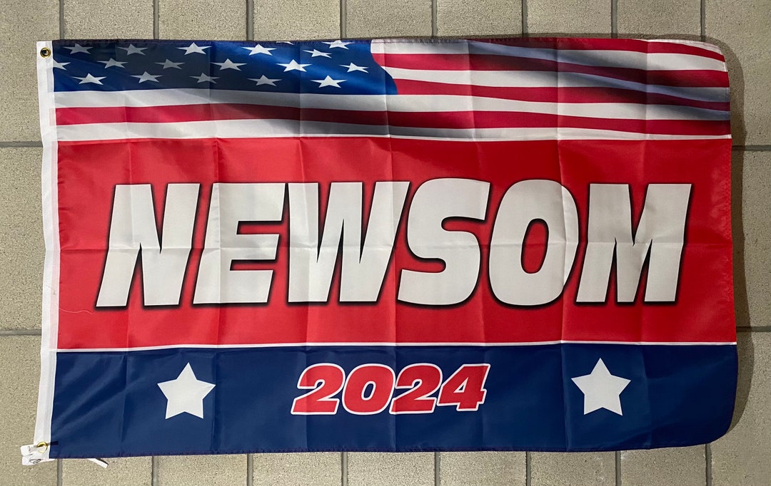 Gavin Newsom for President 2025 Flag FREE SHIP Cali Blue Etsy