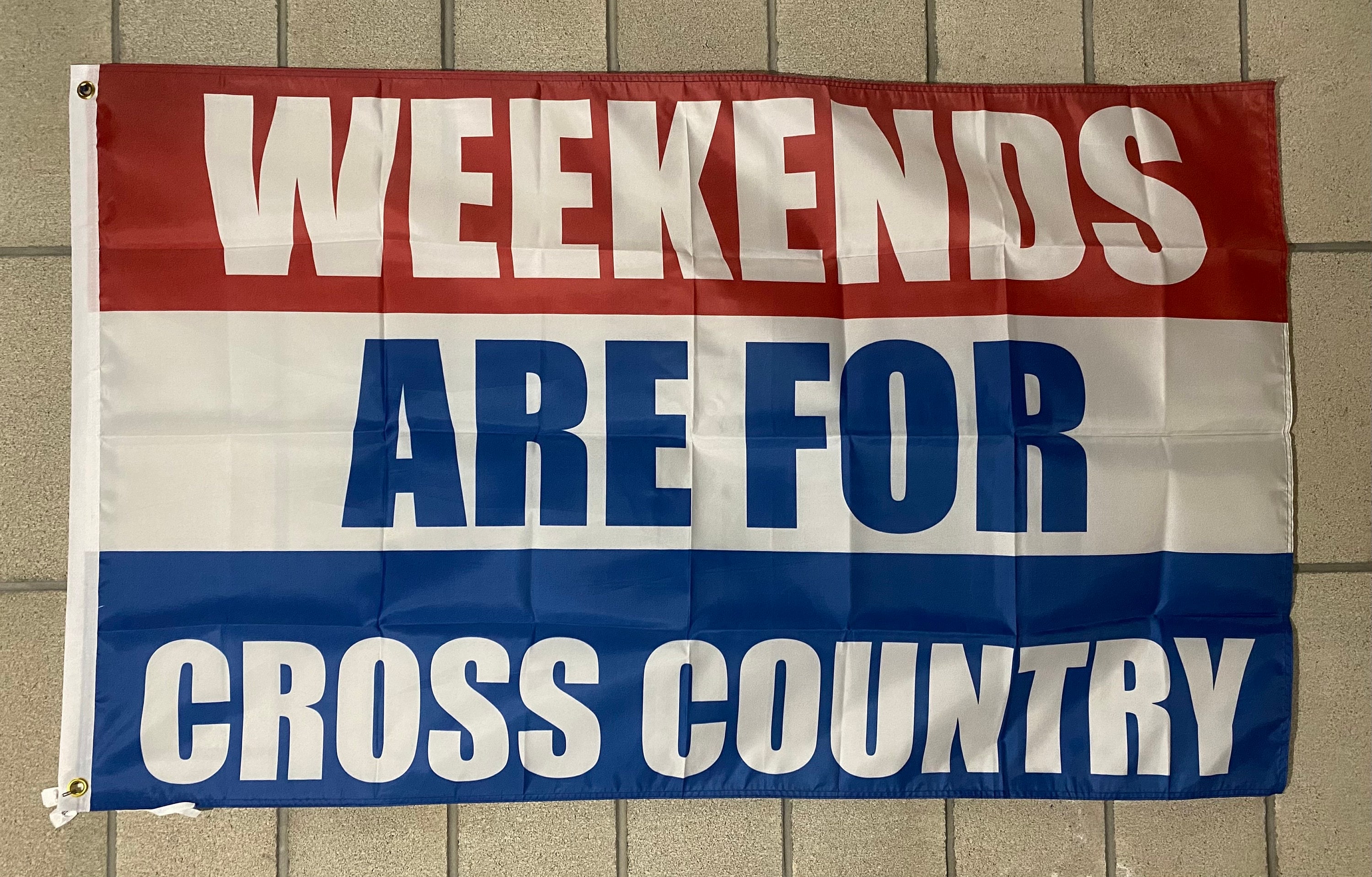 Weekends Are For Cross Country Flag FREE SHIP Exercise Sport Compete Run Tough Man Cave America Beer Sign Poster Usa 3x5' Single Side