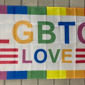 Equality Pride Flag FREE SHIP LGBTQ+ Pride Justice Love Same Sex Marriage Liberal Democrat Woman’s Rights Human Sign Poster 3x5&#39; Single