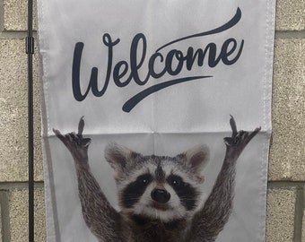 Welcome Garden Flag FREE SHIP Funny Animal Freedom Suburbs Save America Republican Guns Beer City Liberal Sign Poster Usa 12x18” Double Side