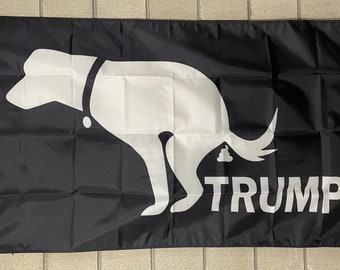 Joe Biden Bandera ENVÍO GRATIS Caca de perro en Donald Trump Vote Blue Pres Freedom Save America Liberal Demócratas usa Sign Poster 3x5' Single Side