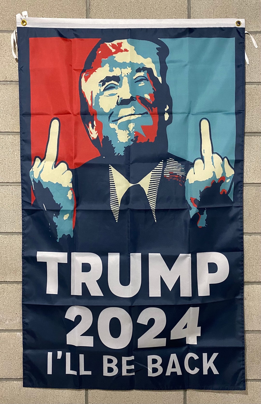 Trump 2024 Flag 3x5 Foot Trump 2024 MAGA USA Eagle Flag Banner - Make America Great Again Trump Hat