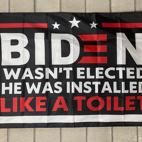 Donald Trump Flag FREE SHIP Install Joe Biden Like A Toilet Desantis Save America Vote Republican Libs Suck usa Sign Poster 3x5' Single Side