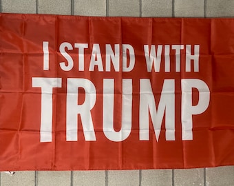 I Stand With Donald Trump Flag FREE SHIP Make Liberals Cry America First Save America Republican Guns Libs Suck Sign Poster Usa 3x5' Single