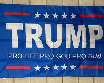 Donald Trump Flag FREE SHIP Pro Life Pro God Pro Gun Freedom Save America Republican Pres Liberals Suck Sign Poster Usa 3x5' Single Side