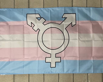 Transgender Pride Flag FREE SHIP Pronouns Trans Rights Human Rights LGBTQ+ Identify Support America Sign Poster Usa 3x5' Single