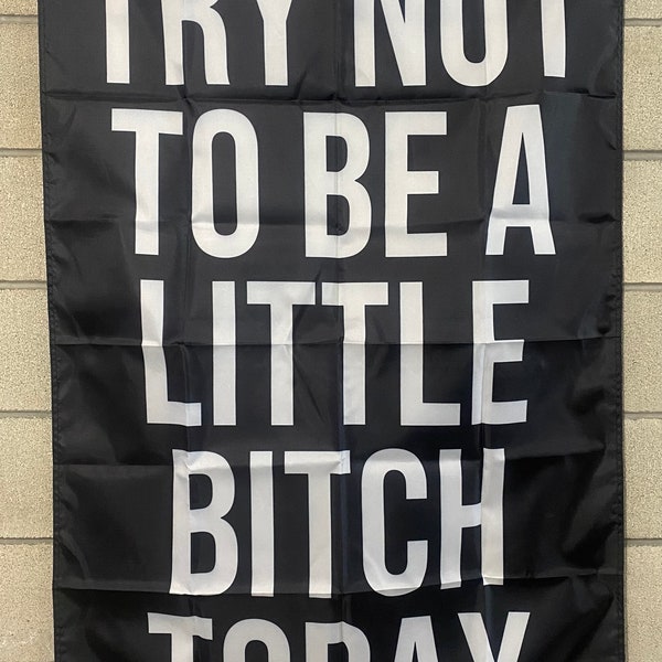 Try Not To Be A Little Bitch Flag FREE SHIP Gym Motivation Lift Muscle Athlete Man Cave Garage Hustle Money Sign Poster Usa 3x5' Single Side