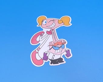 Dexter’s Laboratory Retro 90s Cartoon Sticker – Funny Pop Culture Scientist Vinyl Decal
