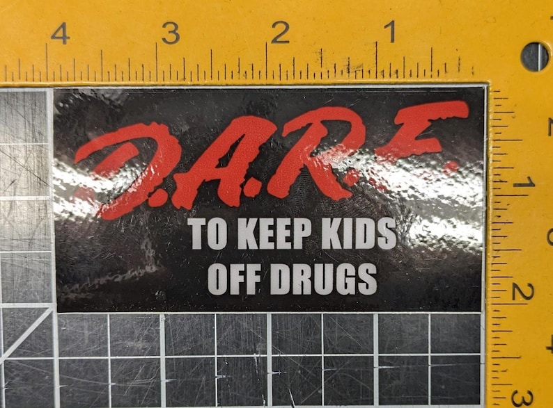 Retro DARE Program & McGruff Sticker DARE