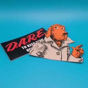Retro DARE Program & McGruff Sticker