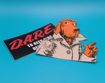 Retro DARE Program & McGruff Sticker
