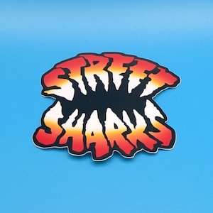 Street Sharks Sticker | 90s Cartoon Retro Nostalgia | Cult Classic Shark Brothers TV Show | Vintage 1990s Cartoon Fan Merch