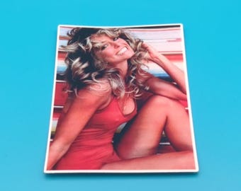 Farrah Fawcett Red Swimsuit Sticker