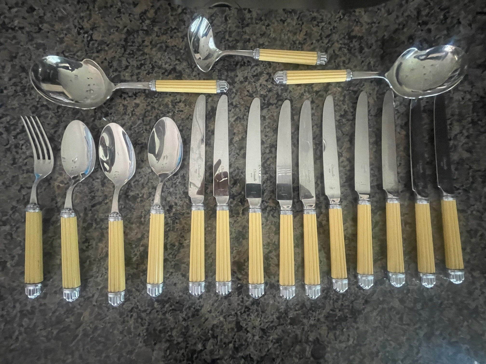 christofle acierカトラリー Aria Blue Cobalto