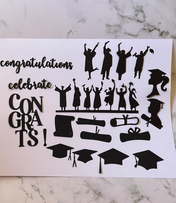Graduation Paper Die Cuts, Grad Pack, Graduation Die Cuts for Card