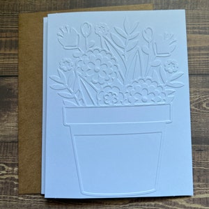 Embossed Flower Pot Notecard: All Occasion Card