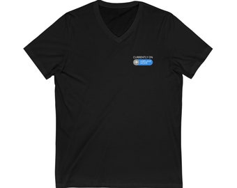 Modo avión V-Neck Camisa, Android Samsung Camisa Avión, Camisa De Viaje, Regalo Aventurero, Regalo Para Viajero, Modo Avión, Camisa De Vacaciones