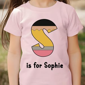 Personalized Back to School Shirt with Name – First Day of School Shirt for Girls & Boys – Custom Monogram Pencil Shirt