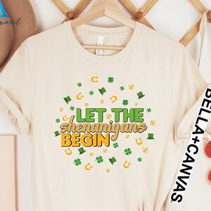 Let The Shenanigans Begin Shirt, St Patricks Day Party Shirt, Funny St Paddys Gift, St Pattys Irish Tee, Lucky Clover Shirt, St Patricks Tee