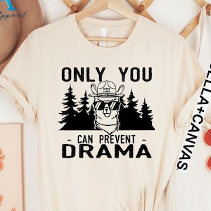 Only You Can Avoid the Drama Llama Shirt - Funny Smokey Parody Tee - Llama Drama Shirt - Cute Llama Shirt - Christmas Gift for Llama Lovers