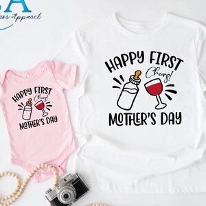 First Mother&#39;s Day Onesie - Personalized Baby Bodysuit, 1st Mother&#39;s Day Gift, New Mom Gift, Happy Mother&#39;s Day Outfit, Baby Shower Gift