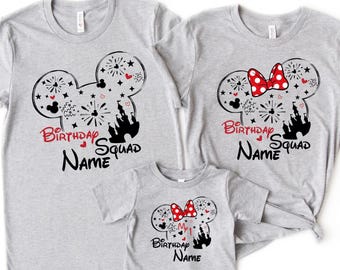Custom Birthday Squad Shirt, Personalized Disneyland Family Shirts