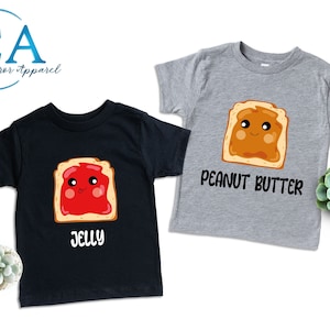 Peanut Butter and Jelly Shirts, Twin Shirts, Best Friend Shirt, Matching Shirts, Funny Friends Gift, Matching Couple Shirt, Cute Couple PBJ