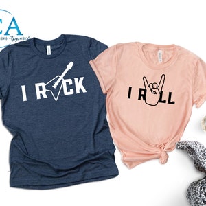 I Rock Shirt, I Roll Shirt, Rock N Roll Shirts, Rock & Roll Shirt, Music Band Tees, Rock Music Lover Tee, Music Lover Tee, Music Lover Gift