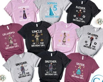 Personalized Frozen Birthday Shirt, Family Matching Party Tee