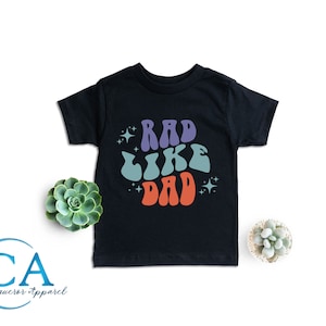 Rad Like Dad Baby Onesie - Funny Retro Bodysuit - I Love My Dad Natural Onesie - my dad kids shirt -  Cute First Father&#39;s Day Gift
