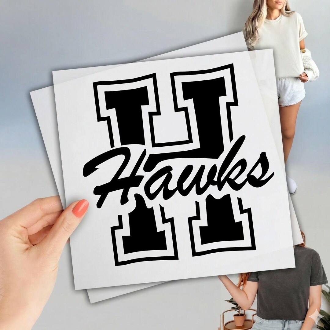 Customs Hawk Custom Hawk DTF Transfer for T-shirts - Cute Iron-on for Bird Lovers ...