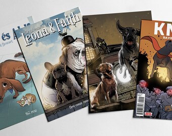 Custom Personalized Pet Comic Book Portrait