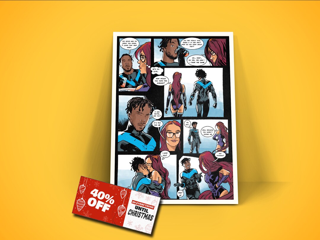 Personalized Custom Comic Strip Wall Art Etsy UK