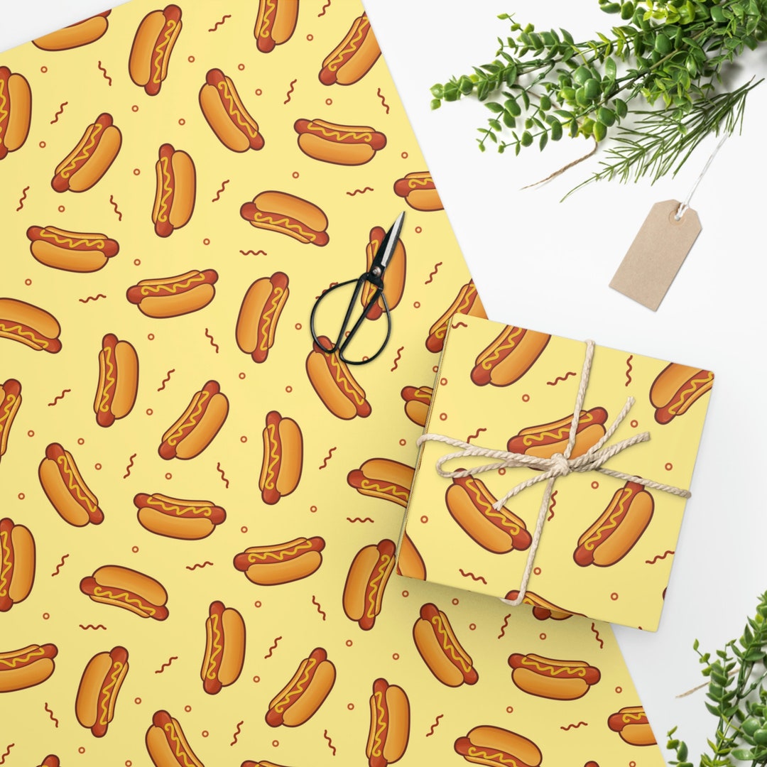 Hot Dog Wrapping Paper Hot Dog Hot Dog Gift Wrap Funny Gift Etsy