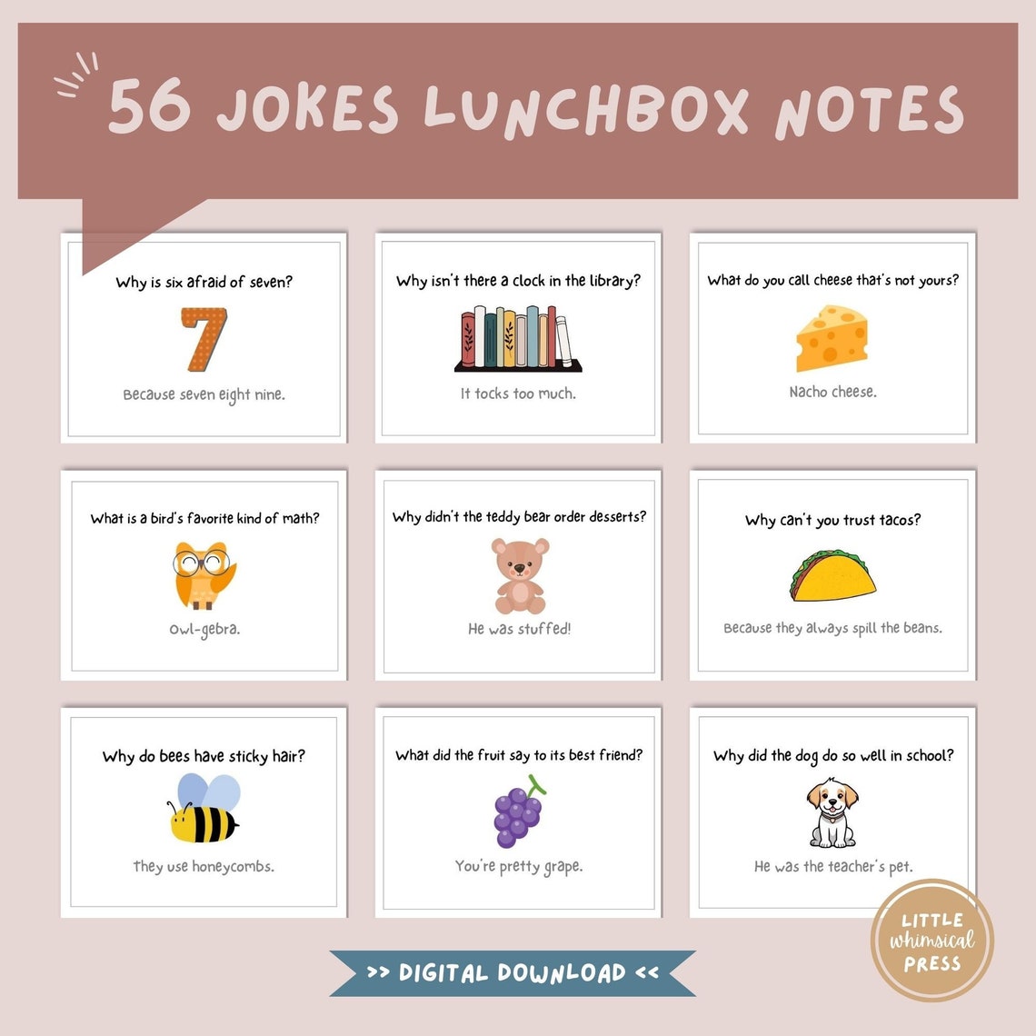 Printable Funny Lunch Box Notes for Kids | Jokes and Riddles for Kids ...
