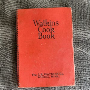 Watkins Cookbook, vintage cookbook, Watkins, Watkins Household Hints, vintage how to book, JR Watkins, 1941, 1936, old cookbook, spiral cook