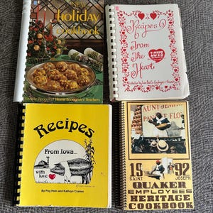 Vintage Spiral Bound Cookbook: Recipes From Iowa
