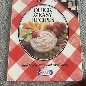 Better Homes and Garden Quick & Easy Recipes Kraft, Better Homes and Gardens, recipes, cookbook, vintage cookbook, snacks, Kraft,