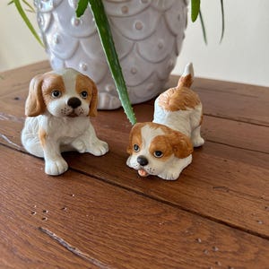 Vintage Dog Figurine, vintage, vintage figurine, puppy, dog, cocker spaniel, beagle, vintage Homco figurine, Homco