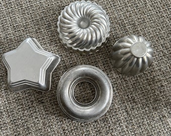 Various Vintage Metal Molds