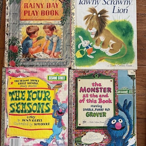Vintage Sesame Street Little Golden Book: Grover, Tawny Scrawny Lion