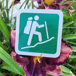 Green backpacker sign decal!