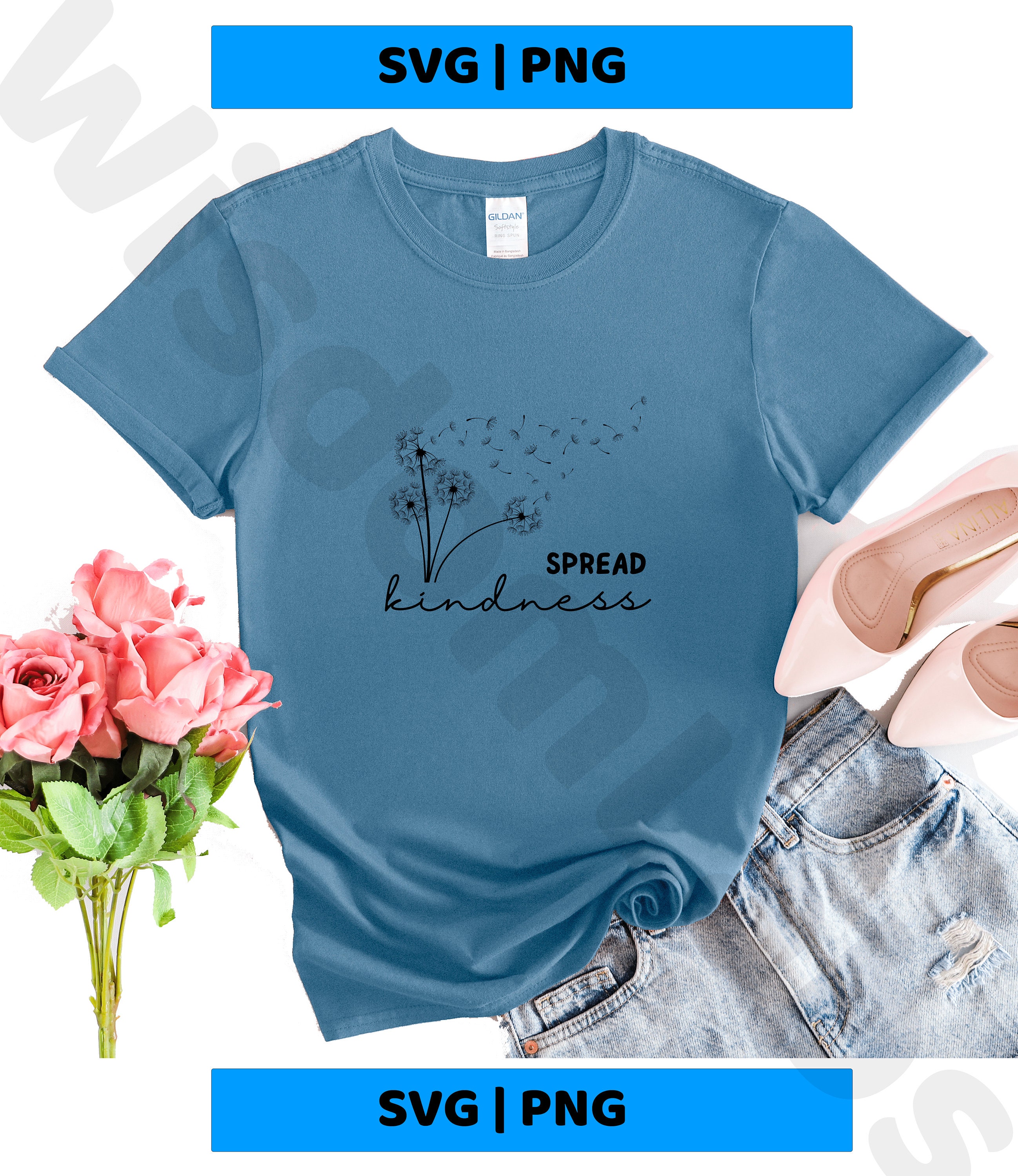 Spread Kindness Dandelion Svg Be Kind Svg Inspirational Etsy