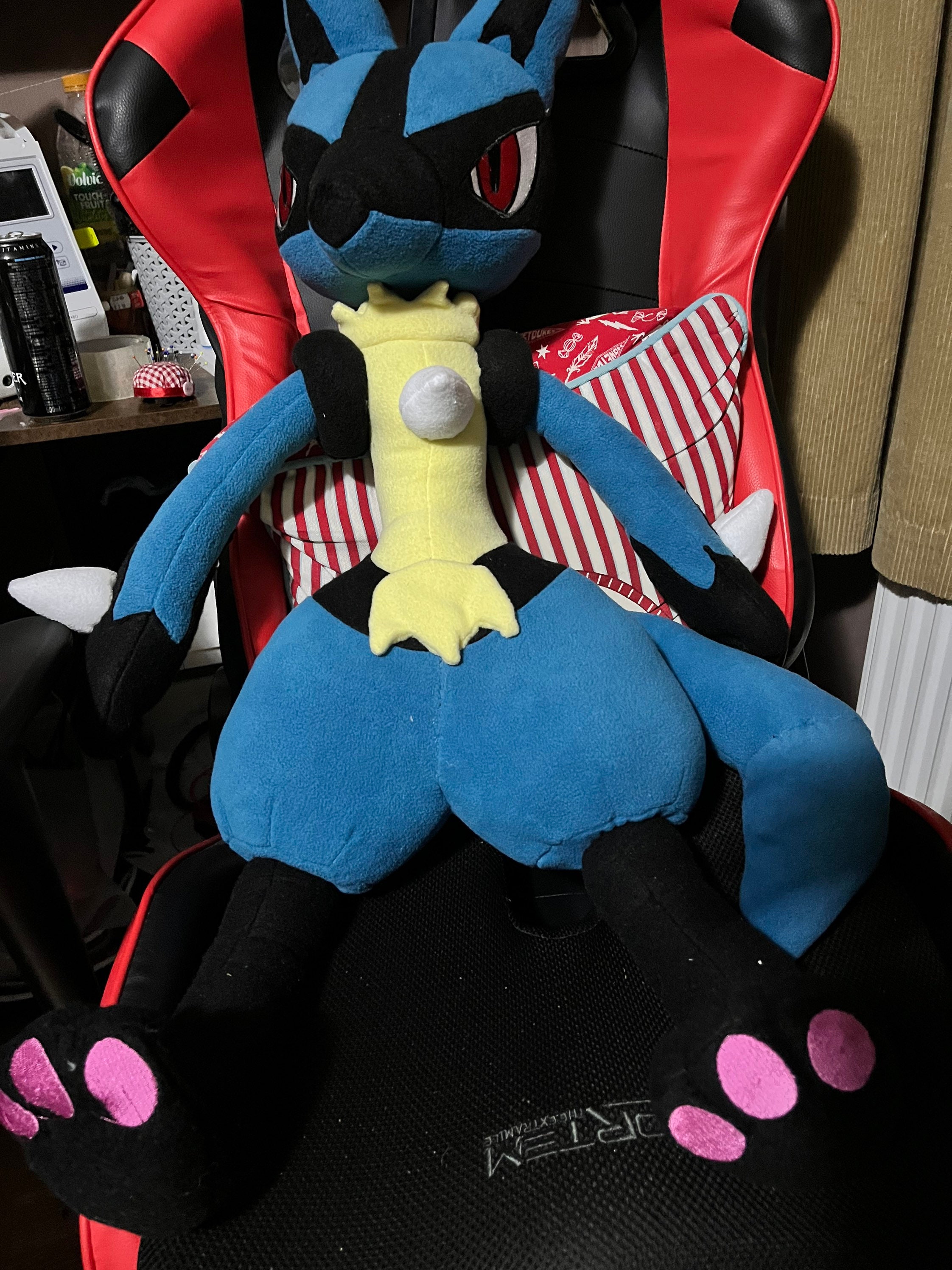 Pokemon Plush 5 Pcs/ Lot Lucario Shiny Lucario Mega Lucario