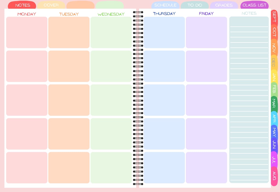 Digital Teacher Planner Etsy