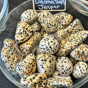 Dalmation Jasper tumbles, Polished Dalmation Jasper, Dalmation Jasper Crystals, Metaphysical Healing Crystals, Dalmation Jasper Gemstones
