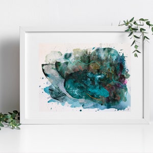 ORIGINAL PNW Pacific NW local artist, handmade gift, abstract Washington Oregon theme archival print, Giclee Print image 1