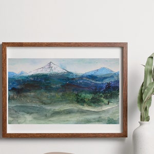 Artista locale ORIGINALE &quot;Powell Butte&quot; Pacific NW, regalo fatto a mano, stampa d&#39;archivio a tema astratto Washington Oregon, Giclee Print