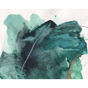 ORIGINALE &quot;Oceanic&quot; Pacific Northwest artista locale, regalo fatto a mano, stampa d&#39;archivio a tema astratto Washington Oregon, Giclee Print