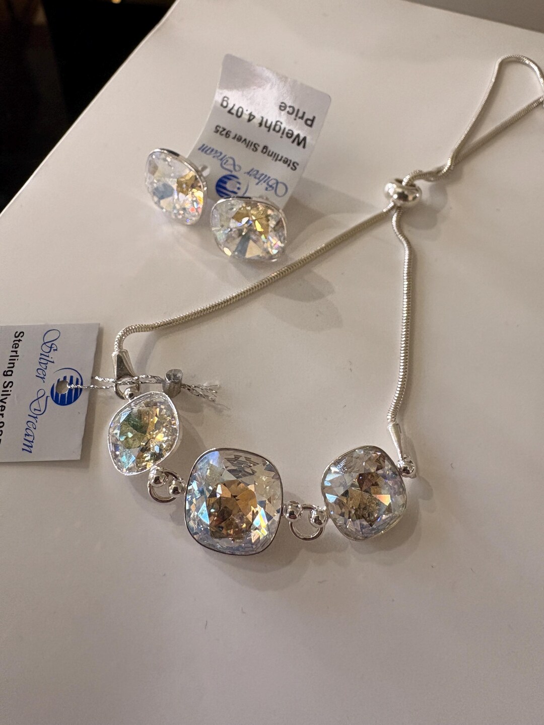 925 Sterling Silver PRIMERO ®crystals - Moonlight SET Collection ...